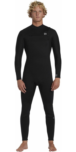 2026 Billabong Mens Foil 3/2mm Chest Zip GBS Wetsuit ABYW100243 - Black